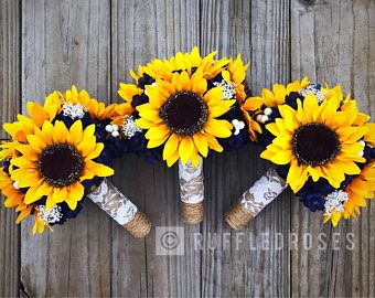 Sunflower Bridesmaid, Sunflower Bridesmaid Bouquet, Sunflower Corsage, Mickey Wedding, Sunflower Boutonniere, Navy Bouquet, Bouquet Sunflower, Sunflower Bridal Bouquet, Very Small Wedding