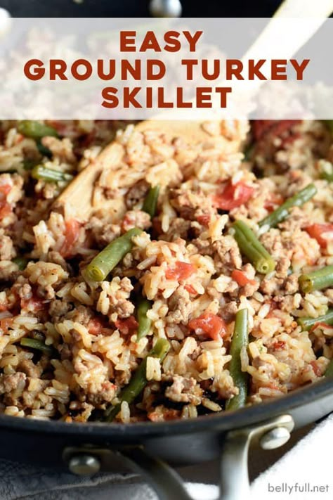 Unstuffed Pepper Bowls, Ground Turkey Rice, Rice Green Beans, Green Beans Tomatoes, Turkey And Rice, Turkey Recipes Healthy, Healthy Rice Recipes, Quick Meals To Make, Turkey Rice