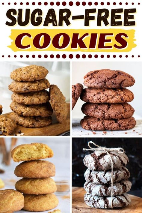 15 Best Sugar-Free Cookies - Insanely Good Sugarless Cookies, Sugar Free Cookie Recipes, Sugar Free Desserts Easy, Sugar Free Baking, Sugar Free Recipes Desserts, Sugar Free Treats, Sugar Free Sweets, Sugar Free Cookies, Sugar Free Low Carb