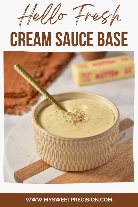 This delicious Hello Fresh cream sauce base is the perfect copycat recipe to recreate some of your favorite meal kits in your home kitchen! This easy-to-follow recipe will ensure you make the perfect cream sauce every time. With just a few simple ingredients, you can make this sauce in ten minutes. Hello Fresh Cream Sauce Spice Blend, Basic Cream Sauce, Cream Sauce Base, Pasta Cream Sauce, Reduction Sauce, Cream Sauce Pasta, Creamy Pasta Sauce, Parmesan Cream Sauce, Fast Dinner