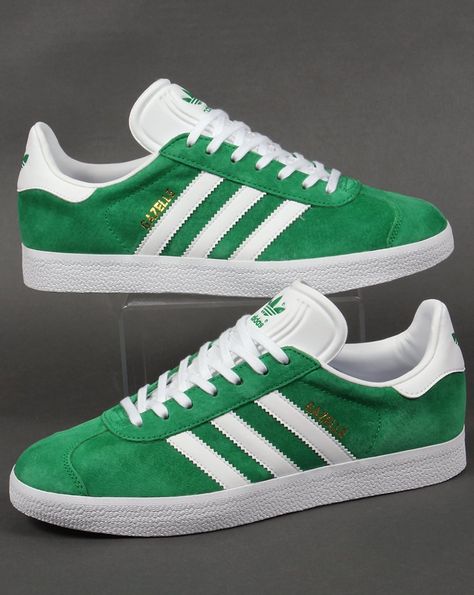 Adidas Green Sneakers, Adidas Green Sneakers For Sports, Adidas Green Sports Sneakers, Classic Green Adidas Sneakers, Adidas Gazelle Collegiate Green, Adidas White Shoes, Green Trainers, Adidas White Sneakers, Nordstrom Shoes