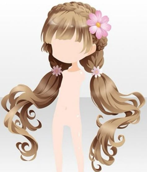 Cocoppa Play Hair, Anime Long Hair, Chibi Hair, Pelo Anime, Drawing Hair Tutorial, Manga Hair, Hair Sketch, Kawaii Hairstyles, Golden Hair