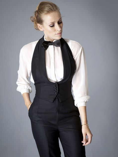 Business Wear, Other Outfits, Bachelor Party, Vest Dress, Black Tie, White Shirt, Casino, Fashion Inspo, Jumpsuit