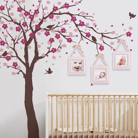 Family Tree Wall Painting, Cherry Blossom Nursery, Cherry Tree Tattoos, Family Tree Wall Sticker, Tree Wall Painting, Tree Wall Decals, Tree Decal, Large Wall Decals, Tree Mural