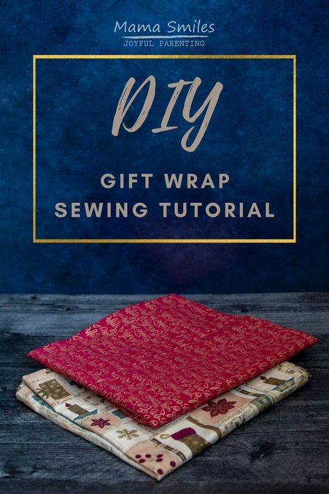 Fabric Wrapping Paper How To Make, Reusable Fabric Gift Wrap, Diy Fabric Wrapping Paper, Fabric Gift Wrap How To Make, Fabric Gift Wrap Christmas, Reusable Wrapping Ideas, Reusable Christmas Wrapping, Fabric Present Wrapping, Cloth Wrapping Paper