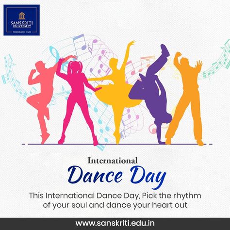 World Dance Day Poster, International Dance Day Poster, Dance Event Poster, Interactive Art Wall, Happy International Dance Day, International Dance Day, Let Your Soul Shine, School Board Decoration, Dance Program