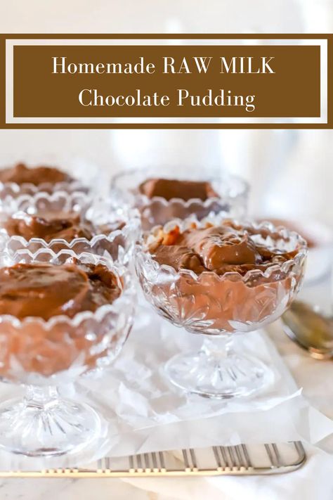 Chocolate Pudding will be one of your favorite classic go-to desserts! Once you make chocolate pudding recipe from scratch, you will never want the store bought instant pudding again. Homesteading Cooking, Homemade Chocolate Pudding Recipe, Ninnescah Homestead, Milk Chocolate Pudding, Milk Pudding Recipe, Easy Chocolate Pudding, Chocolate Pudding Recipe, Hotdish Recipes, Homemade Chocolate Pudding