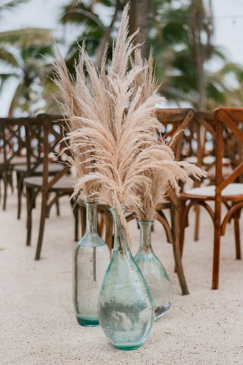 Pampas Grass Beach Wedding Decor, Beach Grass Centerpiece, Beach Pampas Grass Wedding, Boho Beach Centerpieces Wedding, Beach Elopement Decor, Beachy Centerpieces Wedding, Beach Boho Wedding Decor, Boho Beach Party Decor, Boho Coastal Wedding