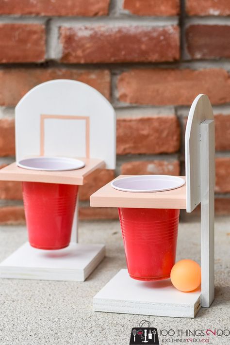 Championship Beer Pong (with or without beer) | 100 Things 2 Do Diy Beer Pong, Backyard Party Games, Diy Yard Games, Outdoor Wood Projects, Wood Projects For Kids, Wood Projects For Beginners, Wood Games, Wood Projects That Sell, Cool Wood Projects