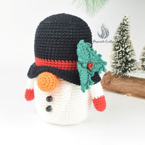 Crochet Gnome Hat Pattern Free, Gnome Hats Diy Free Pattern, Crochet Gnome Hat, Crochet Christmas Gnome, Gnome Christmas Decor, Snowman Gnome, Crochet Gnomes, Crochet Gnome, Gnome Pattern