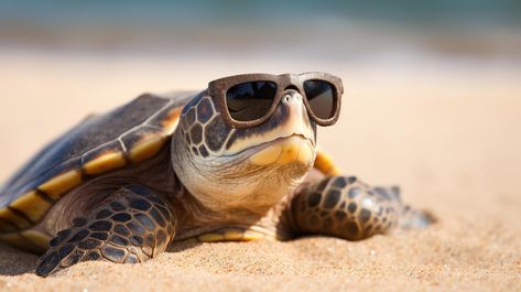 cute turtle with sunglasses AI Generated Turtle With Sunglasses, Cartoon Turtle, Cute Turtle, Cute Turtles, A Turtle, Radio Station, Cartoon Art, Royalty Free Stock Photos, For Free