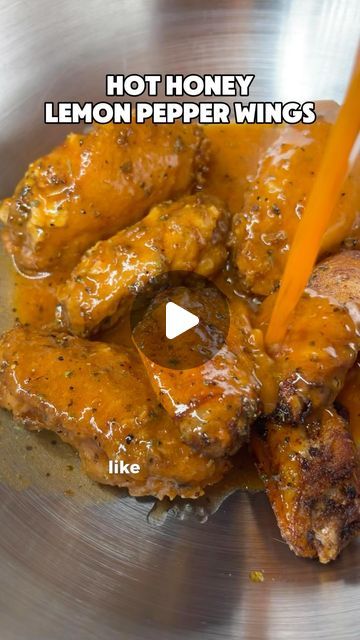 call me Candace 👩🏽‍🔬 on Instagram: "Hot Honey Lemon Pepper Wings 🌶️

FOR THE CHICKEN WINGS:

1-1.5 lb chicken flats and drummettes, cleaned and feathers removed
2-4 tbsp lemon pepper seasoning
2-4 tbsp of Cajun seasoning
(adjust seasonings to taste)
3 cups all purpose flour, seasoned with same spices for chicken to taste
Oil for frying

FOR THE LEMON PEPPER WET SAUCE:
1/2 cup or two sticks melted butter (European preferably)
1 cup Frank's Red Hot Buffalo Sauce
2 tbsp lemon pepper seasoning
Zest and juice of 2 small lemons" Hot Lemon Pepper Wings, Spices For Chicken, Hot Honey Lemon Pepper Wings, Honey Lemon Pepper Wings, Lemon Pepper Sauce, Mini Dessert Recipes, Lemon Pepper Wings, Pepper Seasoning, Franks Red Hot