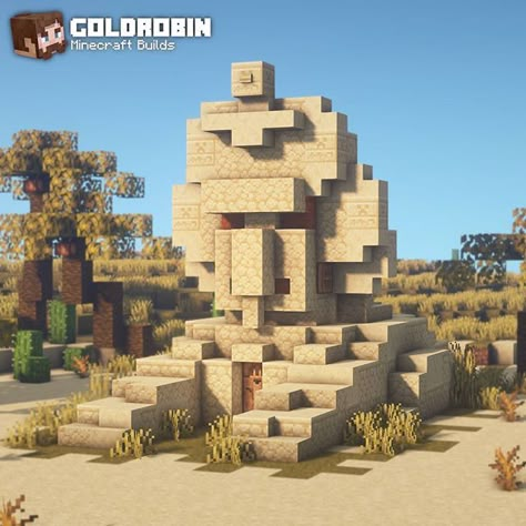 Villager Statue, Minecraft Oasis, Sphinx Egypt, Minecraft Desert, Minecraft Statues, Minecraft City Buildings, Minecraft Structures, Minecraft Interior Design, Bangunan Minecraft