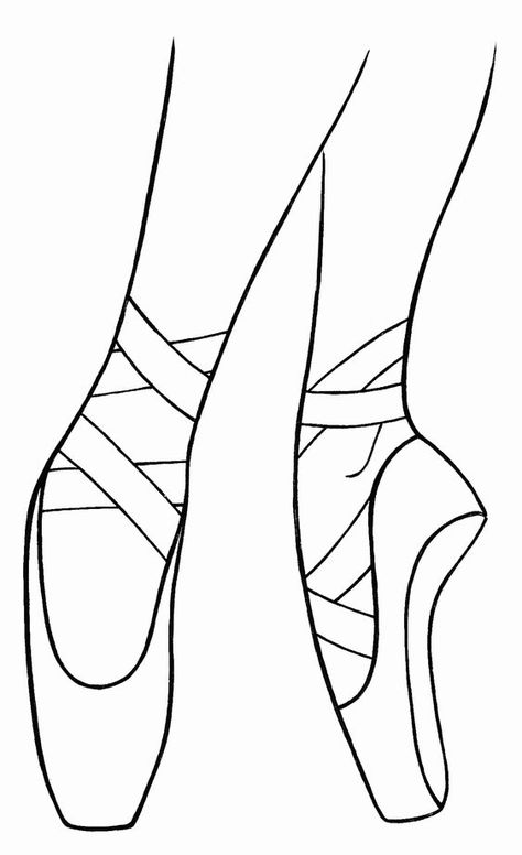 How To Draw Ballet Shoes, Dance Drawings Easy, Dancing Coloring Pages, Ballet Drawings, Dancing Drawings, Pola Sulam, Canvas Painting Designs, Line Art Design, Easy Coloring Pages