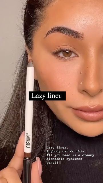 Easy Liquid Eyeliner For Beginners, Lash Line Eyeliner, Easiest Eyeliner, Subtle Winged Eyeliner, Brown Pencil Eyeliner, Pencil Eyeliner Tutorial, Eyeshadow As Eyeliner, Different Eyeliner, How To Do Winged Eyeliner