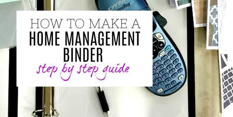 Step by step guide for how to make a Home Management Binder (Household Planner, Family Notebook) Easy to follow method to create a Home Binder Home Organisation Tips, Home Organization Binders, Family Binder, Household Binder, Home Binder, Life Binder, Household Management, Home Management Binder, Household Planner