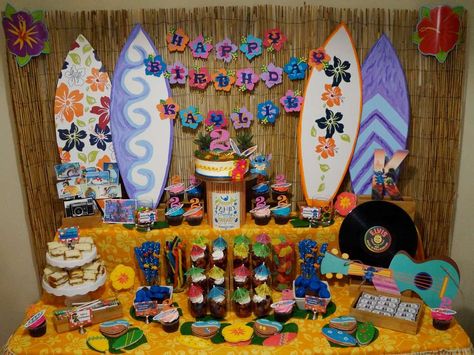 Tropical Lilo & Stitch luau birthday party! See more party ideas at CatchMyParty.com! Stitch Bday Party, Stitch Luau Birthday Party, Luau Birthday Party Ideas, Lilo Und Stitch, Stitch Birthday, Luau Birthday Party, Hawaiian Birthday Party, Hawaiian Birthday, Luau Birthday