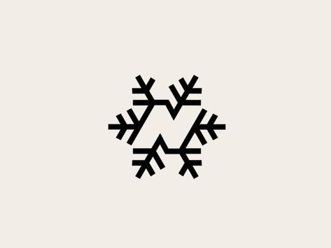 N & Snowflake logo by Malina Cosmica on Dribbble Snowflake Logo Design, Snowflake Graphic Design, Winter Logo Design, Snow Logo, Aurora Logo, Texture References, Snowflake Logo, Jp Logo, Ski Logo