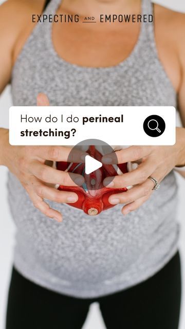 Expecting and Empowered | Home Workout App on Instagram: "‼️ PERINEAL STRETCHING ‼️

Perineal stretching is one easy thing you can do during pregnancy to help decrease tearing during labor and delivery and decrease the tension on your pelvic floor! ✨

Instead of adding it as one more thing on your long to-do list just try doing it in the shower or in a semi-reclined position in the bathtub. 🛁

How to perform perineal stretching:
Pretend that your pelvic floor is a clock. 6 o’clock is down toward the anus and 12 o’clock is up towards the clitoris. Insert your thumb into the vagina up to the knuckle. Stretch or massage the lower half of the vagina in a U shape from 3 o’clock to 9 o’clock. Then press and hold at each position (3, 6, and 9). Try doing this for 3-5 minutes at a time!

This sho Perineal Massage, In The Bathtub, Labor And Delivery, Home Workout, Pelvic Floor, Workout Apps, Stretching, At Home Workouts, Labor