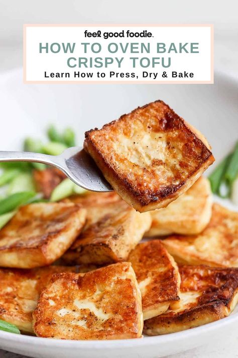 Roasting Tofu In Oven, Baking Tofu In Oven, Bake Tofu Oven, Crispy Tofu In Oven, Baked Tofu Recipes Healthy, How To Dry Tofu, How To Cook Tofu In Oven, Oven Tofu Recipes, Easy Baked Tofu