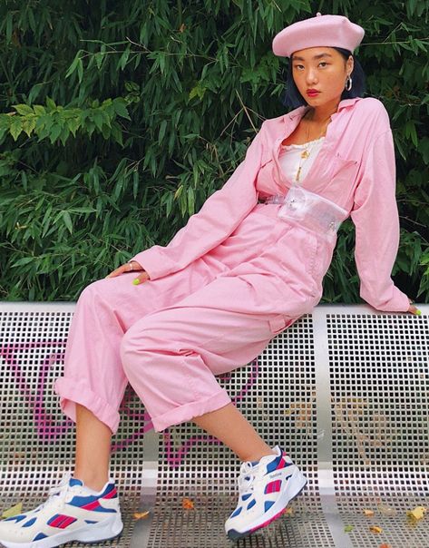 Millennial Pink, Boiler Suit, Pink Fits, Looks Street Style, Japanese Street Fashion, Mode Inspo, Pink Outfits, Pink Outfit, Outfit Casual