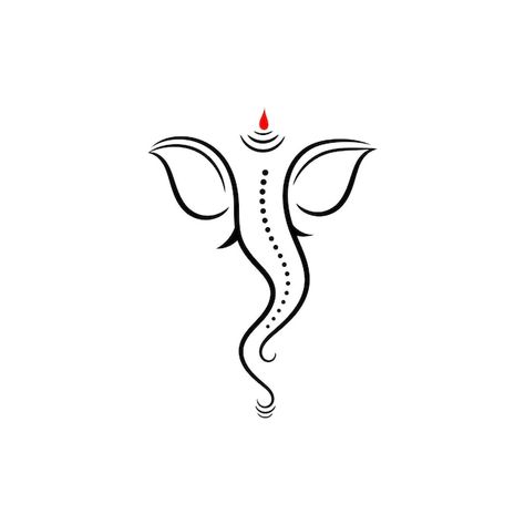 Lord ganesha symbol with tattoo design | Premium Vector #Freepik #vector #festival #traditional #symbol #lord Simple Ganesha Tattoo, Ganesh Logo Design, Lord Ganesha Tattoo Design, Ganesh Vector, Ganpati Tattoo, Ganesha Symbol, Ganesha Vector, Gc Logo, Ganesha Design