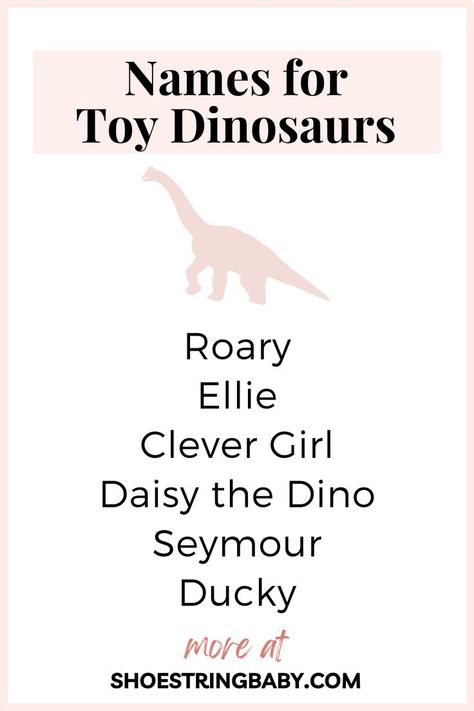 Looking for names for a stuffed dinosaur? Check out this list of pet dino names for the new toy dinosaur in your life. This list of names for dinosaurs includes funny dinosaur names, cute names for pet dinosaurs, and names of famous dinosaurs in pop culture Dino Names, Stuffed Animal Names, Dinosaur Names, Stuffed Dinosaur, Names Cute, Unisex Baby Names, Funny Dinosaur, List Of Animals