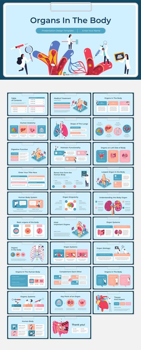 Powerpoint Templates Biology, Biology Powerpoint Templates, Biology Background Powerpoint, Medical Presentation Design, Anatomy Presentation, Biology Presentation, Organs And Their Functions, Biology Template, Biology Powerpoint