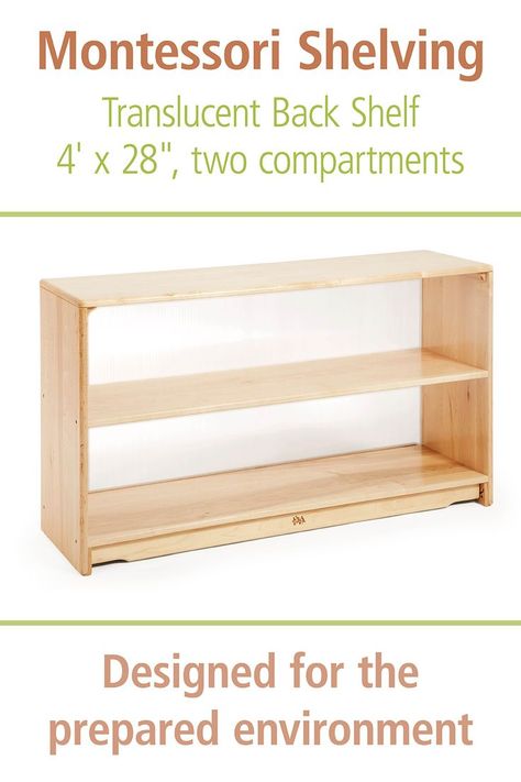 This Montessori shelf is 28" high and features hidden wheels that flip out to move and down to stabilize the shelf. Montessori Projects, Classroom Shelves, Montessori Shelf, Montessori Classroom, Diy Furniture Renovation, Flip Out, Outdoor Learning, Classroom Design, Montessori Materials