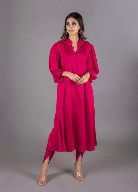 Hot Pink Set, Hot Pink Fabric, Koffee With Karan, Cord Dress, Dhoti Pants, Pink Set, Stylish Party Dresses, Fancy Dress Design, Designs For Dresses