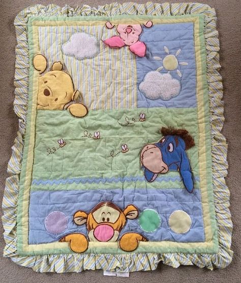 Peek A Boo Baby, Baby Blanket Quilt, Baby Winnie The Pooh, Crib Accessories, Pooh Nursery, Disney Quilt, Trendy Baby Blankets, Winnie The Pooh Nursery, Disney Nursery