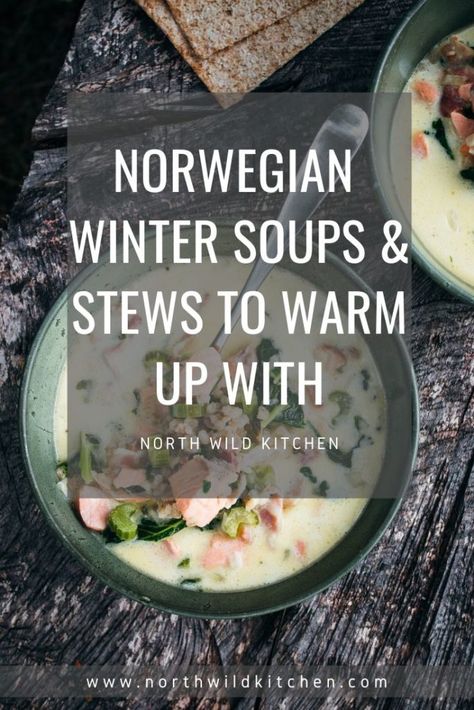 Norwegian Stew Recipes, Scandinavian Fish Soup, Winter Stews Comfort Foods, Norwegian Food Dinners, Norwegian Cream Soup, Winter Solstice Meal Ideas, Traditional Scandinavian Food, Norwegian Soup Recipes, Norwegian Fish Soup