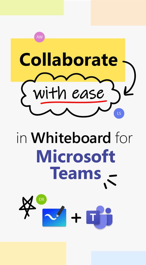 Collaborate with ease in Whiteboard for Microsoft Teams Microsoft Teams Classroom, Microsoft Whiteboard, Microsoft Classroom, Ms Teams, Microsoft Apps, Collaborative Classroom, Welcome To The Team, Microsoft Teams, Computer Skills