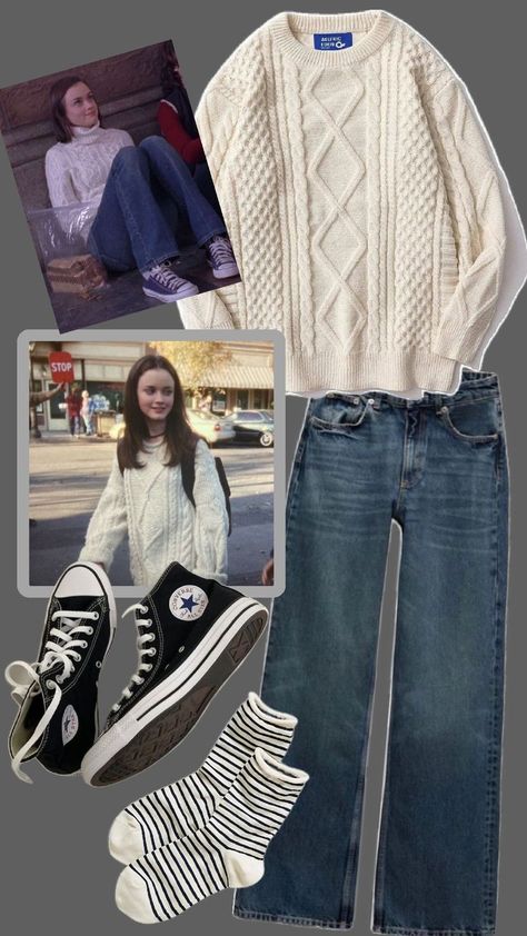 Gilmore Girls Sweater, Rory Gilmore Style, Gilmore Girls Fashion, Gilmore Girls Outfits, Downtown Outfits, Casual Preppy Outfits, Outfit Inspo Casual, Rory Gilmore, Simple Trendy Outfits