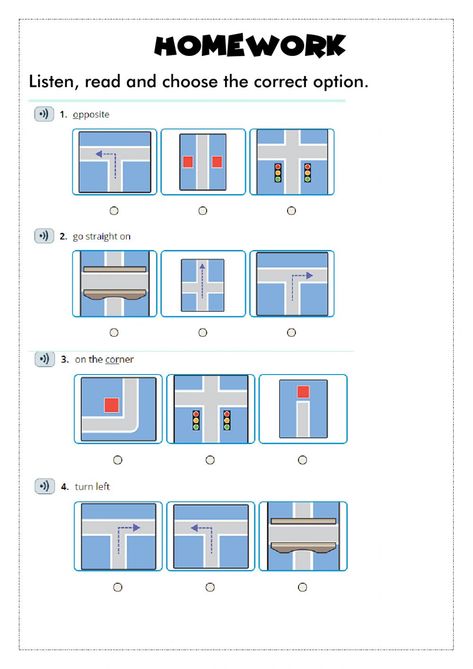 Direction In English, Esl Worksheets For Adults, Esl Activities For Adults, Giving Directions Worksheet, Worksheet For Adults, English Directions Worksheet, Directions Worksheet, Activity For Adults, Give Directions