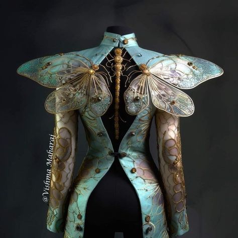 Fae Clothing Male, Male Fairy Cosplay, Fairy Outfit Male, Rogue Dnd Outfit, Male Fairy Outfit, Male Fairy Oc, Butterfly Armor, Fairy Armor, Pastel Steampunk