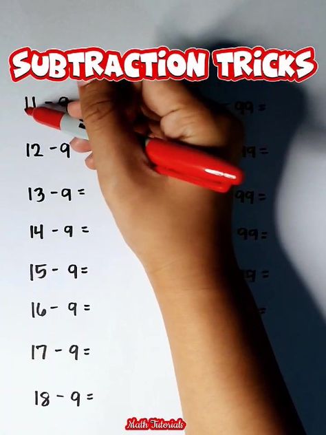 Subtraction Tricks‼️ | Subtraction Tricks‼️ Follow our youtube channel. 👇👇👇 https://youtube.com/@MathTeacherGon #math #mathteachergon #mathtricks #mathtutorials | By Math Tutorials How To Teach Subtraction, Math Examples, Math Subtraction, Maths Solutions, Math Tutorials, Math Assessment, How To Get Better, Mental Math, Math Tricks