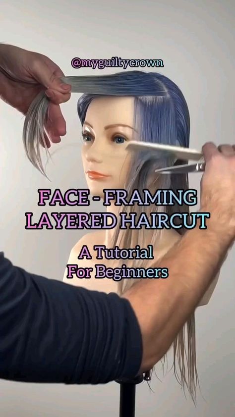 Face Framing Hair, Hair Cut Guide, Easy Hair Cuts, How To Cut Your Own Hair, Hair Inspiration Long, Hair Techniques, Front Hair Styles, Short Hair Tutorial, Haircuts Straight Hair