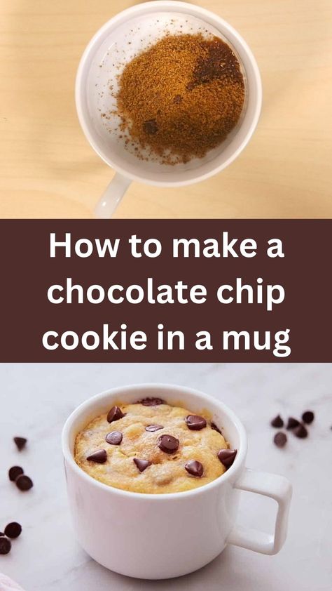 Chocolate Chip Cookie Mug Recipe, Chocolate Chip Cookies Mug, Choc Chip Cookie In A Mug Recipe, Chocolate Chip Cookie In A Mug No Egg, Mug Cookie Recipes, Chocolate Chip Mug Cookie, Mug Cookie, Cookie In A Mug, Two Types Of People