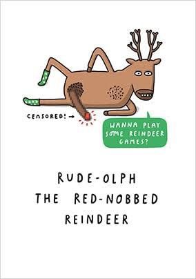 Christmas Card Text, Rude Christmas Cards, Christmas Cards Funny, Reindeer Christmas Card, White Christmas Card, Birthday Sweets, Cute Christmas Cards, Reindeer Card, Text Editor