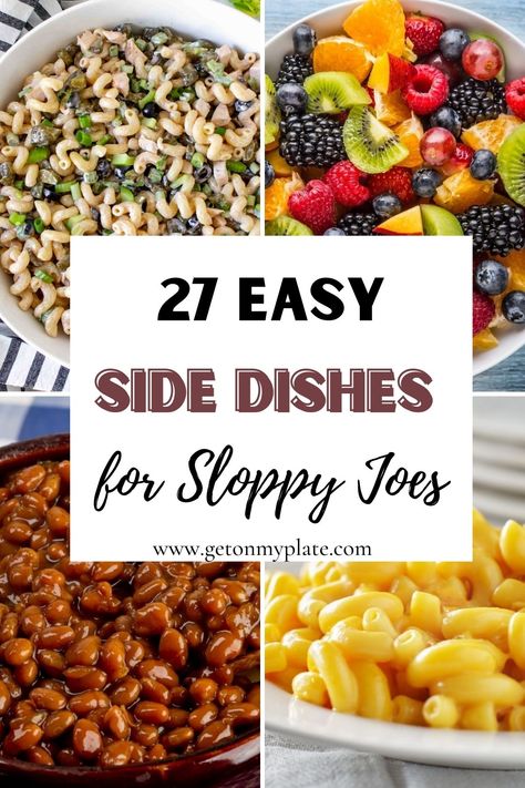 Side Dishes For Sloppy Joes, Sides For Sloppy Joes, Sloppy Joe Sides, Sides For Hamburgers, Sloppy Joes Dinner, Kid Friendly Side Dishes, Hamburger Side Dishes, Burger Sides, Sloppy Joes Sliders