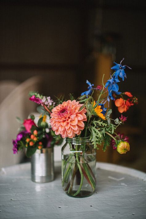 Flower Bouquet For Table, Wild Flowers Table Decorations, Wedding Table Decorations Wild Flowers, Wedding Wild Flowers Centerpieces, Colourful Wedding Flowers Table, Wild Flower Table Decorations, Wild Flower Theme Baby Shower Ideas, Wildflower Aisle Wedding, Wild Flower Centerpieces Wedding Simple