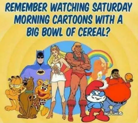 Saturday mornings were LIT during my childhood year! What was your favorite Saturday morning #cartoon? #TBT #ThrowbackThursday #Cartoons Best 90s Cartoons, Best Cartoons Ever, Bowl Of Cereal, Back In My Day, 90s Cartoons, Saturday Morning Cartoons, 80s Cartoons, Good Ole, Cool Cartoons