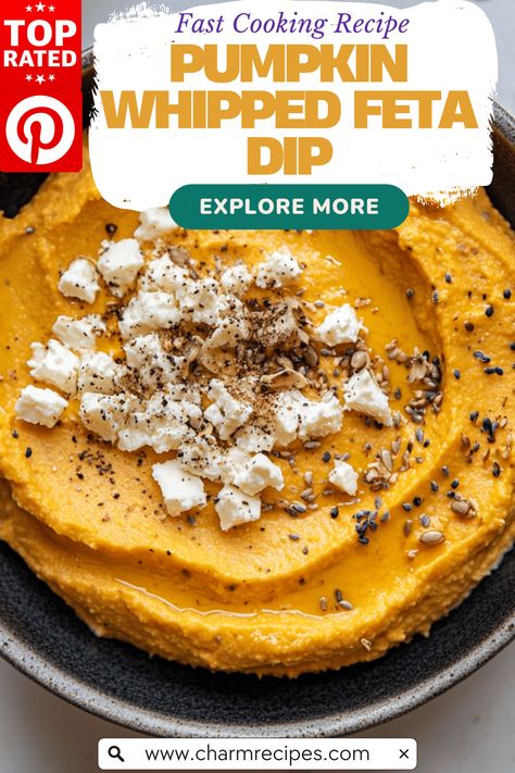 Whipped Pumpkin Feta Dip, Feta Spread, Pumpkin Feta, Whipped Feta Dip, Whipped Pumpkin, Pumpkin Dip, Fall Appetizers, Feta Dip, Whipped Feta