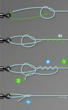 Fishing Hook Knots, Hook Knot, Simpul Makrame, Strong Knots, قلادات متدلية, Loop Knot, Tie A Knot, Seni Dan Kraf, Fishing Knots