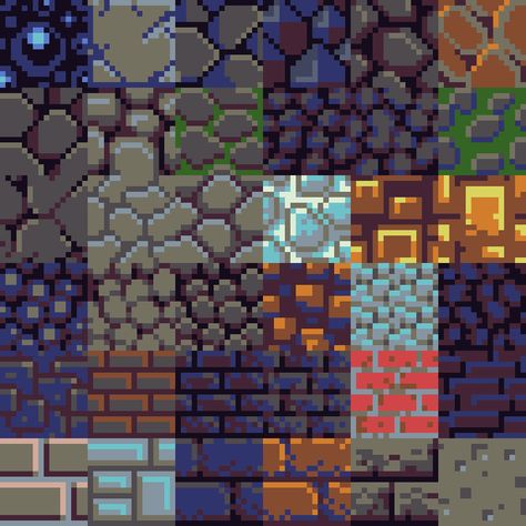 Platformer Pixel Art, Pixel Art Assets, Dungeon Pixel Art, Pixel Art Texture, Pixel Tileset, Game Tilesets, Pixel Art Tileset, Pixel Rpg Games, Pixel Texture