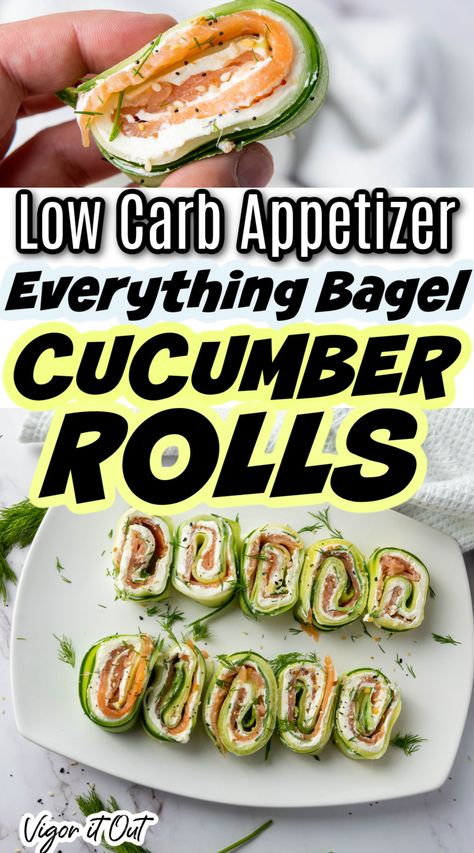 low carb everything bagel cucumber rolls Cucumber Everything Bagel, Everything Bagel Cucumber, Bagel Cucumber, Keto Cucumber, Strawberry Chia Seed Pudding, Cucumber Rolls, Keto Diet Snacks, Avocado Salad Recipes, High Protein Low Carb Recipes