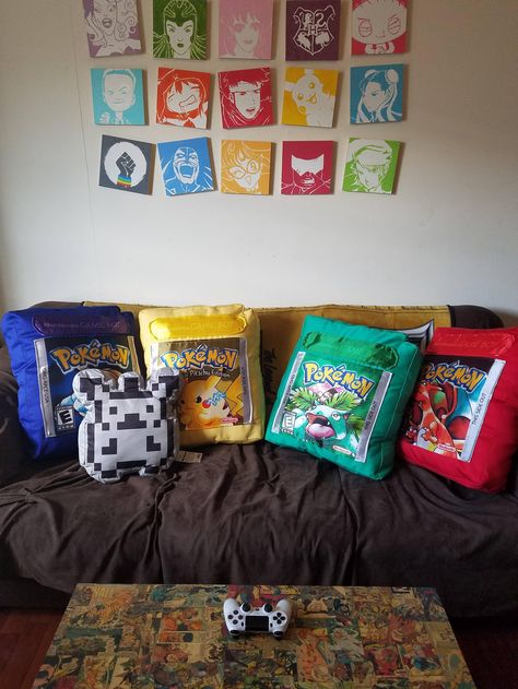 Pokemon Apartment, Pokemon Living Room, Pokémon Game Room, Pokemon Gaming Room, Kids Pokemon Bedroom, Pokemon Organization, Pokemon Game Room, Pokemon Decorations Bedroom, Pokemon House Decor