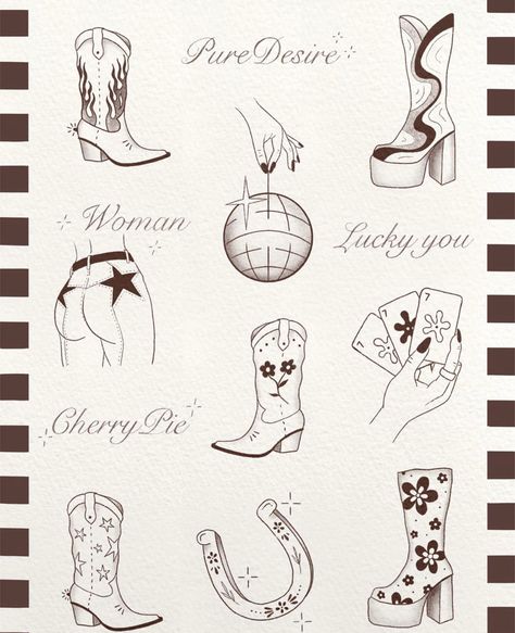 Country Music Tattoos, Nashville Tattoo, Cowboy Boot Tattoo, Mujeres Tattoo, Horse Shoe Tattoo, Cowgirl Tattoos, Cowboy Tattoos, Country Tattoos, Prettiest Celebrities