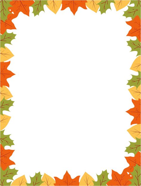 Fall Border Design, Fall Boarder Designs, Thanksgiving Border, Autumn Border Designs, Fall Leaf Border, Autumn Border, Autumn Border Frame, Autumn Frame, Fall Borders